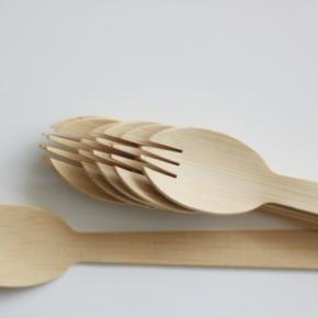 Disposable bamboo spork